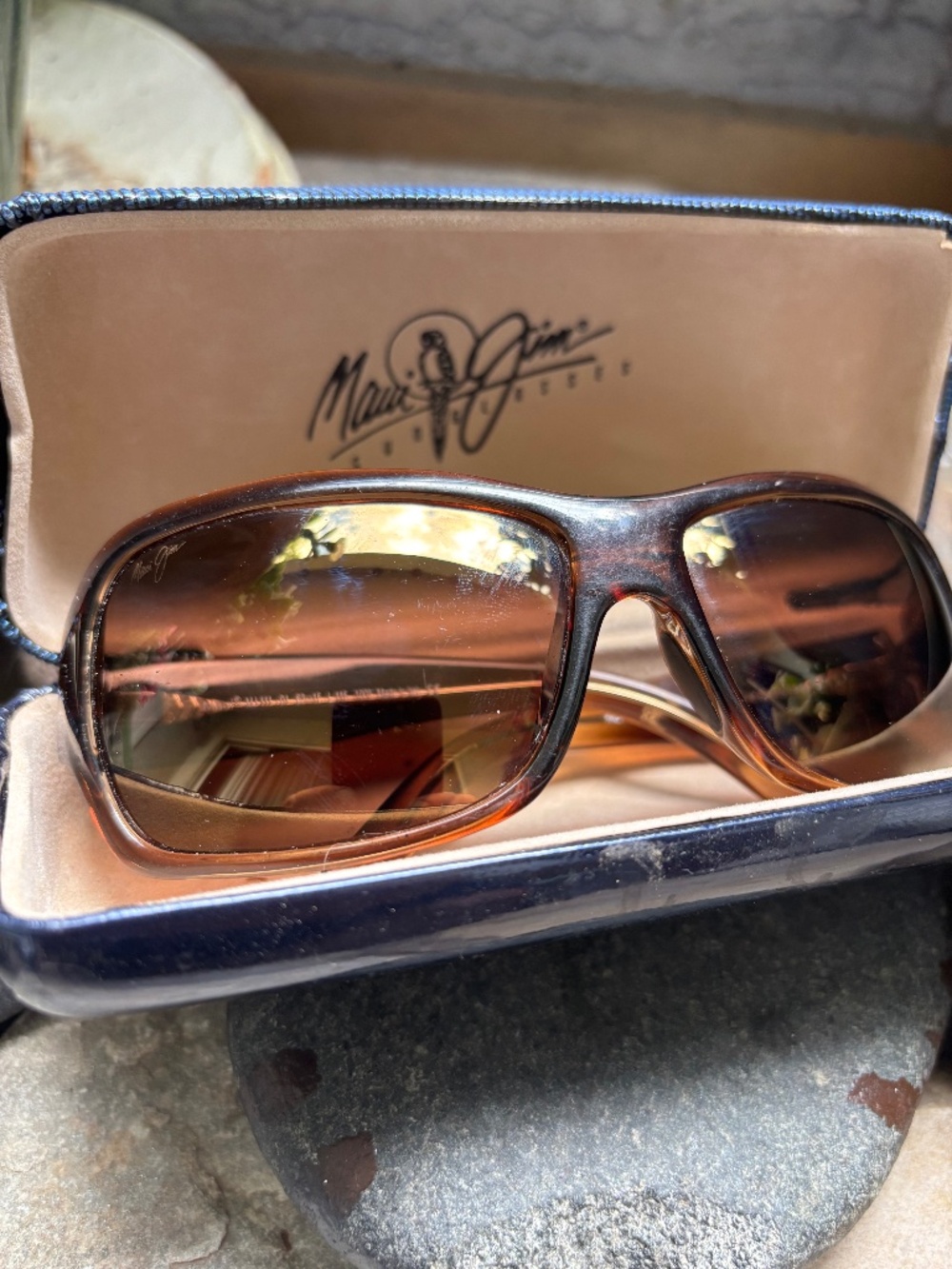 Maui Jim Brown Gradient Rectangular Women's Sunglasses